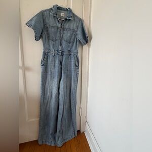 Zara Sz L Denim Apparel Jumpsuit